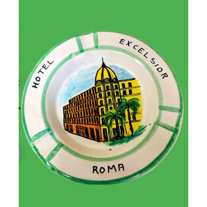 VINTAGE HOTEL EXCELSIOR ROMA ASHTRAY ITALY